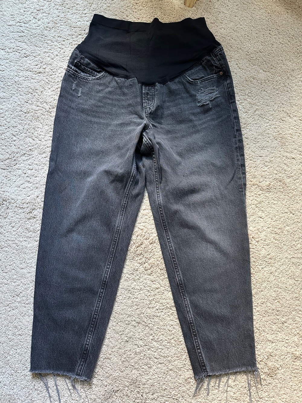 Maternity Black Wash Stretch Belly Panel Jeans